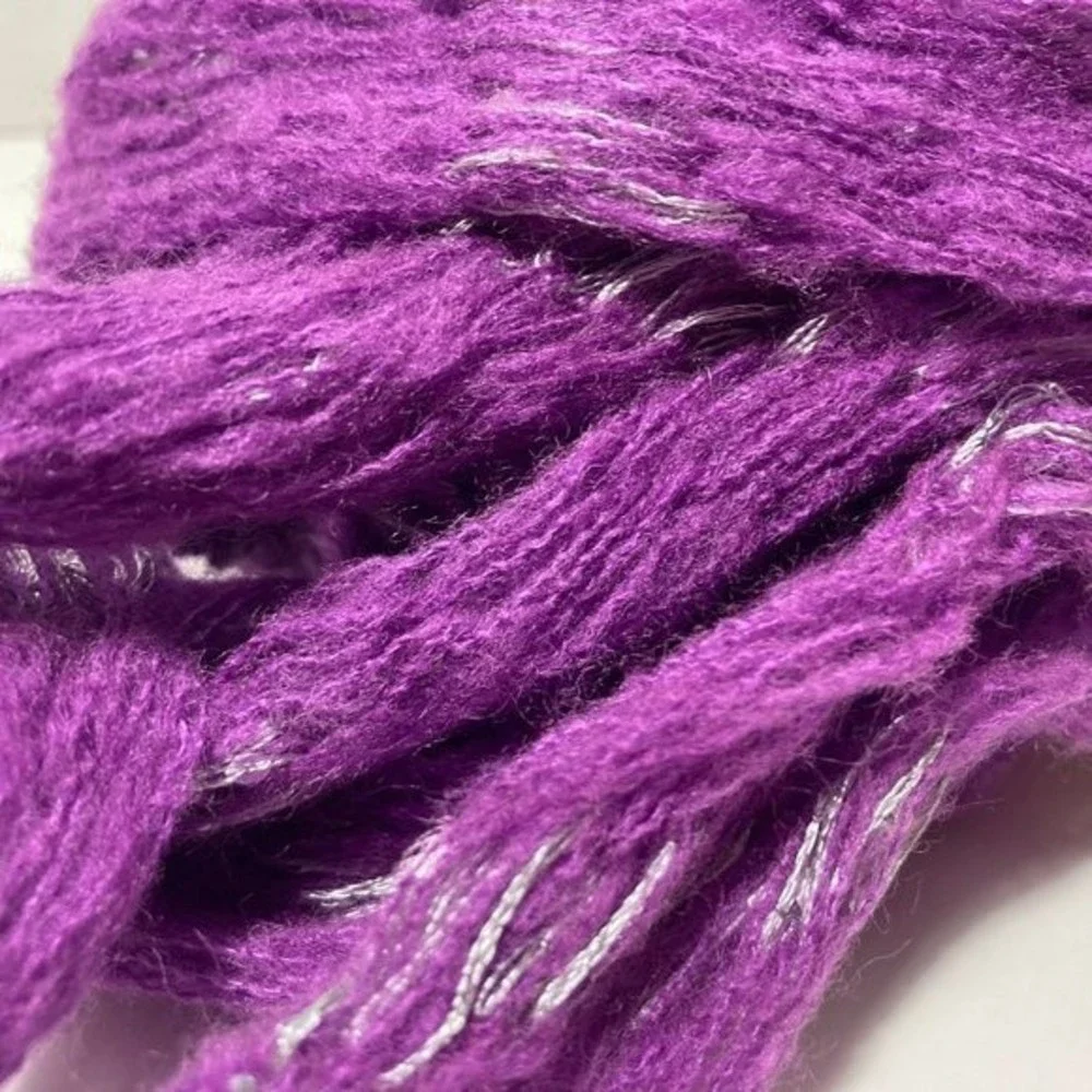 Purple Silver Sequin Rigoletto Yarn 20 Skeins